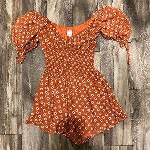 Sabo Floral Off Shoulder Romper Size S